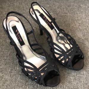 Black sparkly heels. Size 7.5